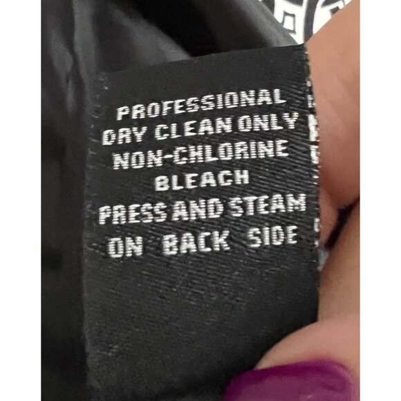 Silk Land Womens 3X Black White Geometric Print Jacket Front Hook Eye Closure - Picture 8 of 8